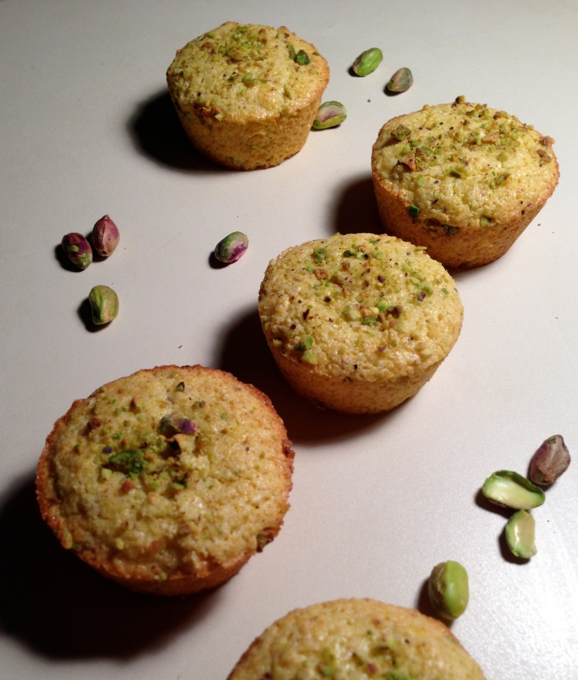 Lemon Pistachio Cornmeal Muffins